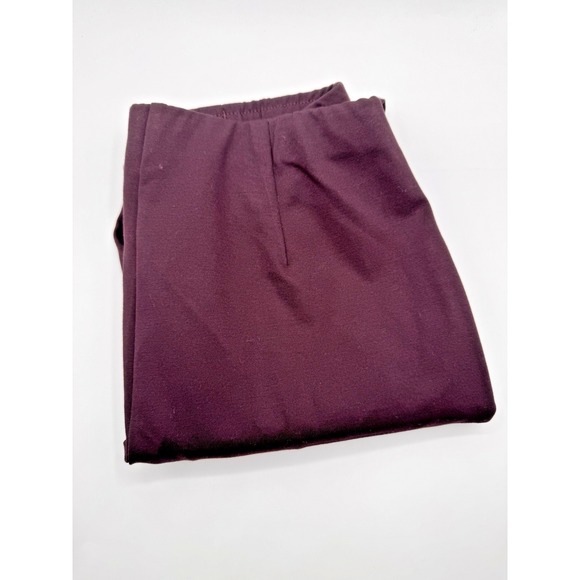 J. Jill Pants - J. Jill Slim Leg Leggings Small Maroon Red Ponte Stretch‎ Mid Rise Solid Stretch
